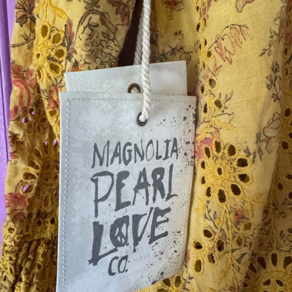 Magnolia Pearl Yellow Floral Blouse